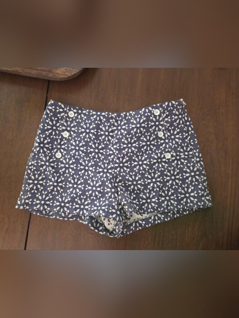 Under Skies High Waisted Floral Sailor Shorts